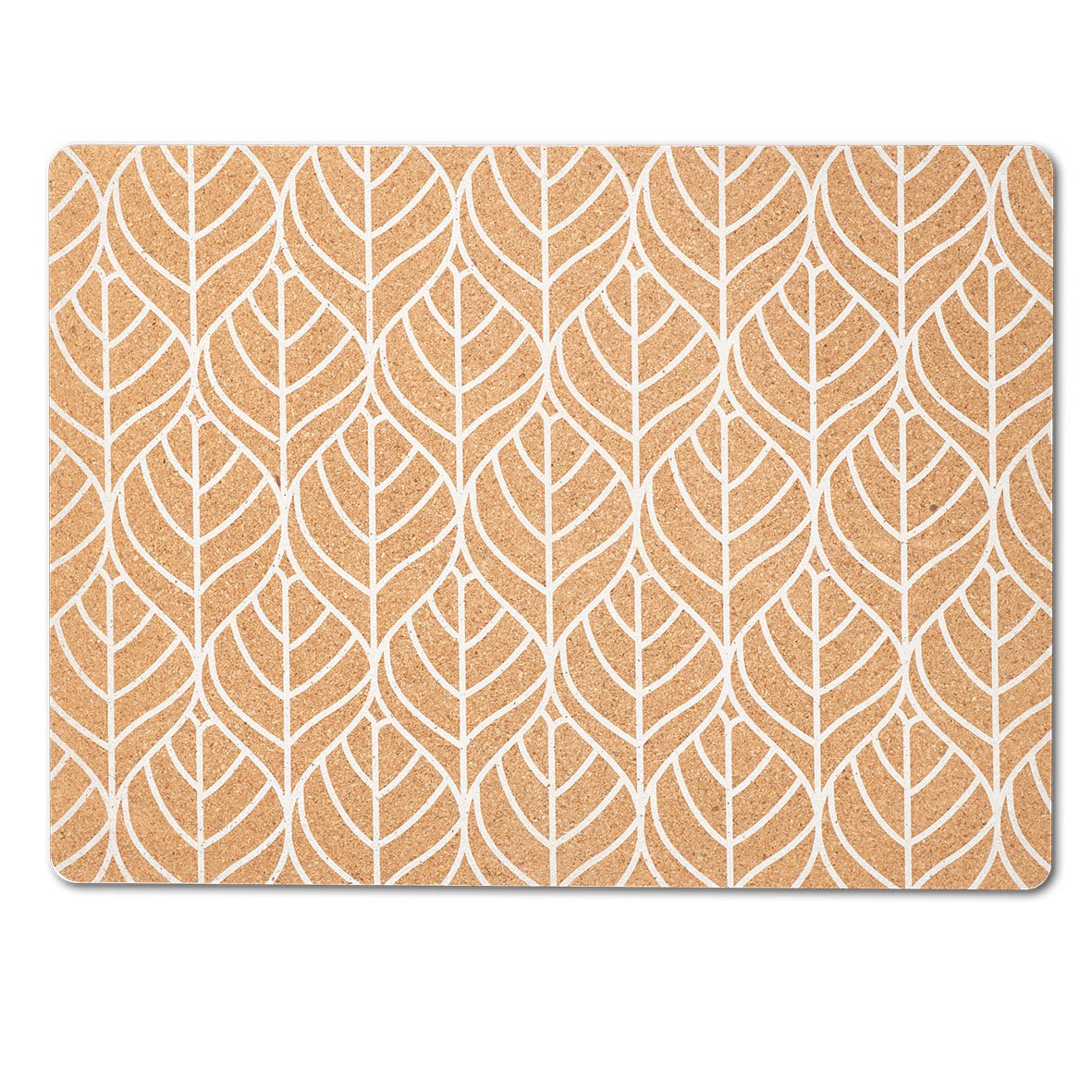 Platzset "Graphic Leave", Kork, weiß