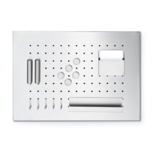 Memoboard m. Utensilien, Edelstahl