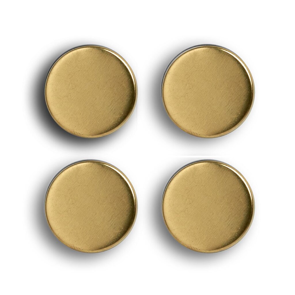 Magnet-Set, 4-tlg., extra stark, Metall, gold