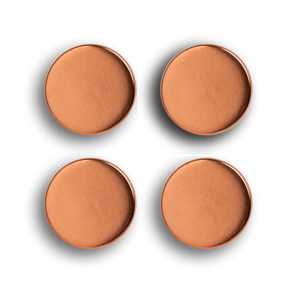 Magnet-Set, 4-tlg., extra stark, Metall, roségold