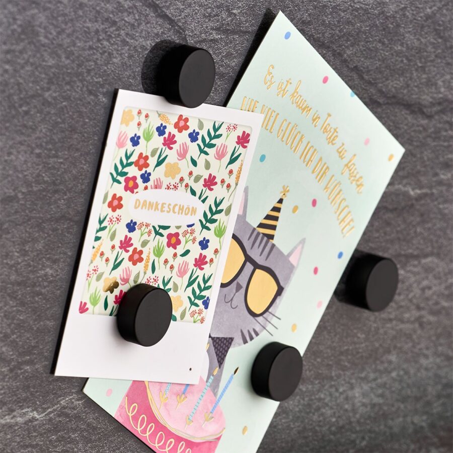 Magnet-Set, 4-tlg., extra stark, Metall, schwarz