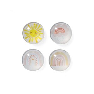 Magnet-Set "Rainbow", 4-tlg., Kunststoff/Glas