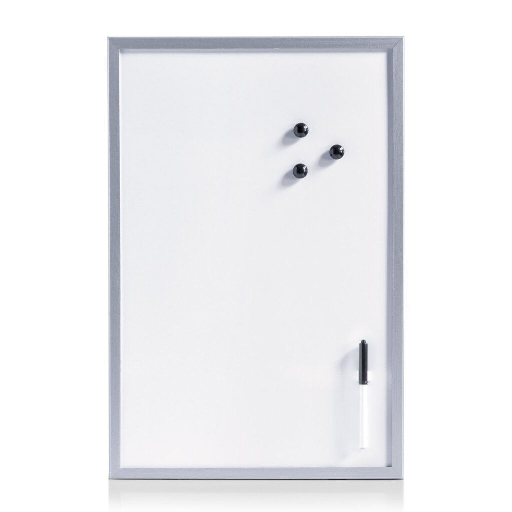 Magnet-/Schreibtafel, Metall/MDF, alugrau