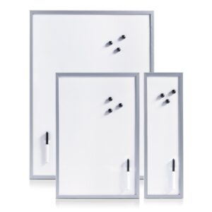 Magnet-/Schreibtafel, Metall/MDF, alugrau