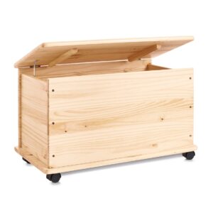 Aufbewahrungstruhe mit Rollen, Kiefer