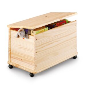 Aufbewahrungstruhe mit Rollen, Kiefer