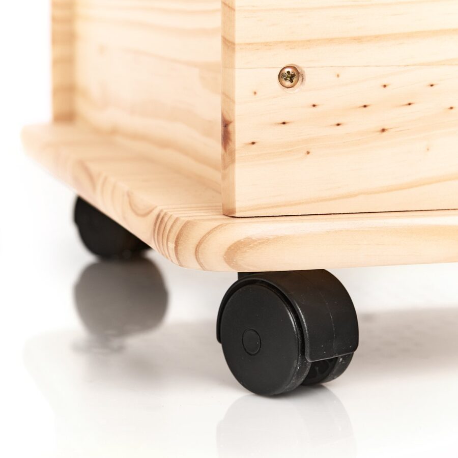 Aufbewahrungstruhe mit Rollen, Kiefer