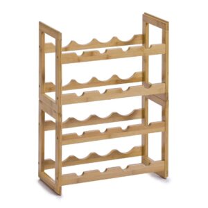 Weinregal für 8 Flaschen, stapelbar, Bambus