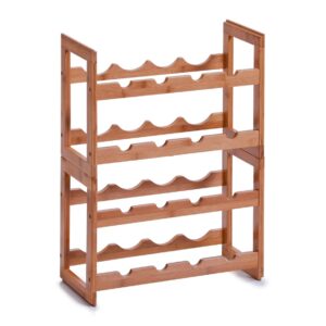 Weinregal für 8 Flaschen, stapelbar, Bambus