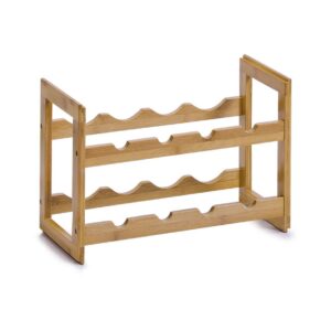 Weinregal für 8 Flaschen, stapelbar, Bambus