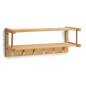 Wandgarderobe, Bambus/Aluminium