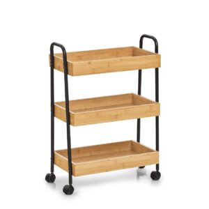 Rollwagen, Bambus/Metall, schwarz