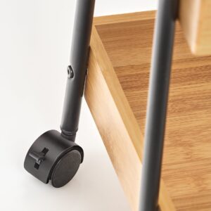 Rollwagen, Bambus/Metall, schwarz