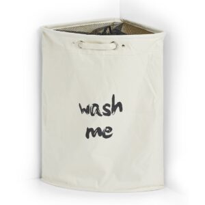 Eck-Wäschesammler "wash me", Polyester, beige
