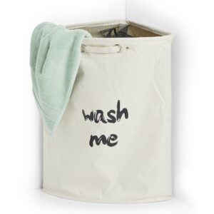 Eck-Wäschesammler "wash me", Polyester, beige