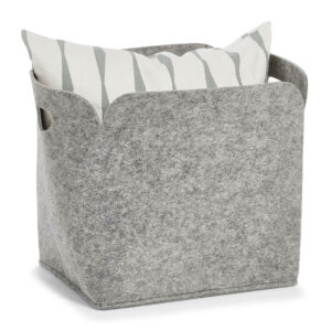 Aufbewahrungskorb, hoch, Filz, grau