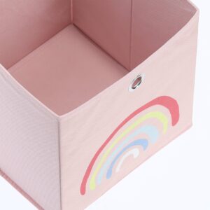 Aufbewahrungsbox "Rosy Rainbow", Vlies, rosé