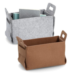 Aufbewahrungskorb, Filz, grau