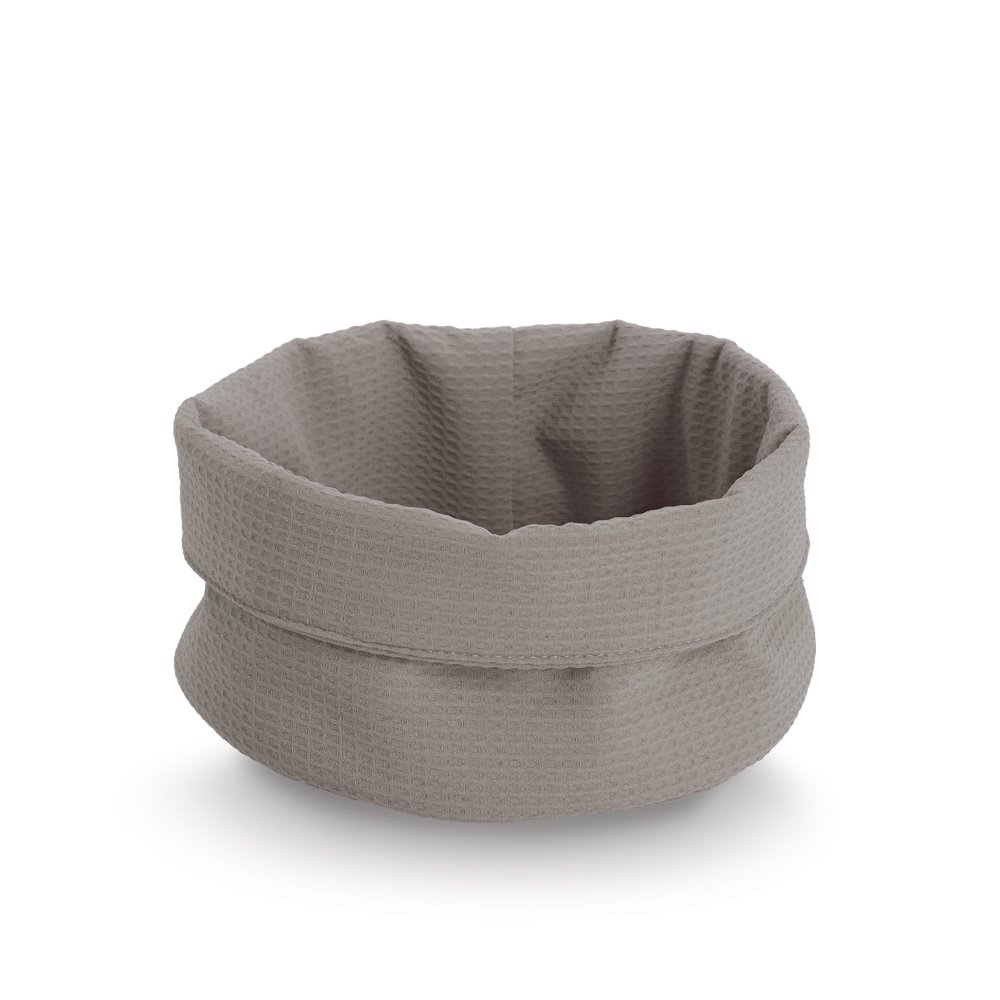 Aufbewahrungskorb, Waffelpiqué, Polyester, taupe