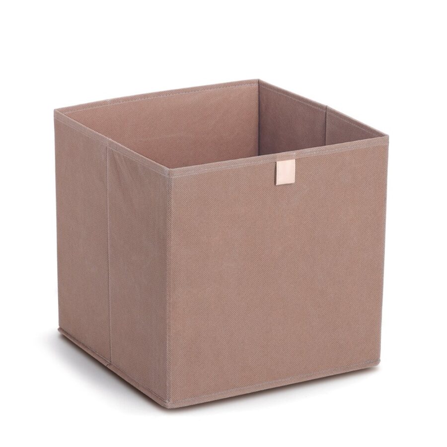 Aufbewahrungsbox , Vlies, mocca