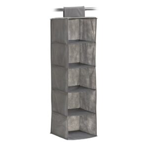 Hänge-Aufbewahrung, 5 Fächer, Vlies, grau