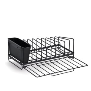 Geschirrabtropfständer, Metall/Kunststoff, schwarz