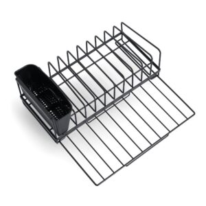 Geschirrabtropfständer, Metall/Kunststoff, schwarz