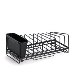 Geschirrabtropfständer, Metall/Kunststoff, schwarz