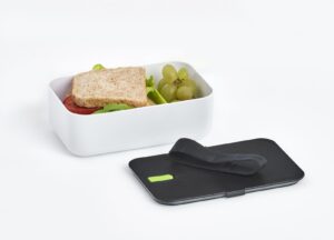 Lunch Box, Kunststoff, weiß/schwarz/grün