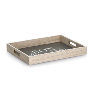 Serviertablett "Bon Appetit", MDF, anthrazit