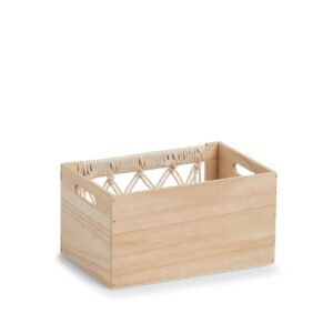 Aufbewahrungskiste "Boho", Holz/Baumwolle