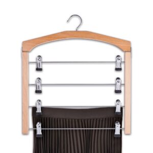 Mehrfach-Rockbügel, Buche/Metall verchromt