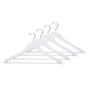 Kleiderbügel-Set, 4-tlg., Holz, weiß