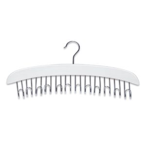 Gürtelhalter, Buche/Metall verchromt, weiß