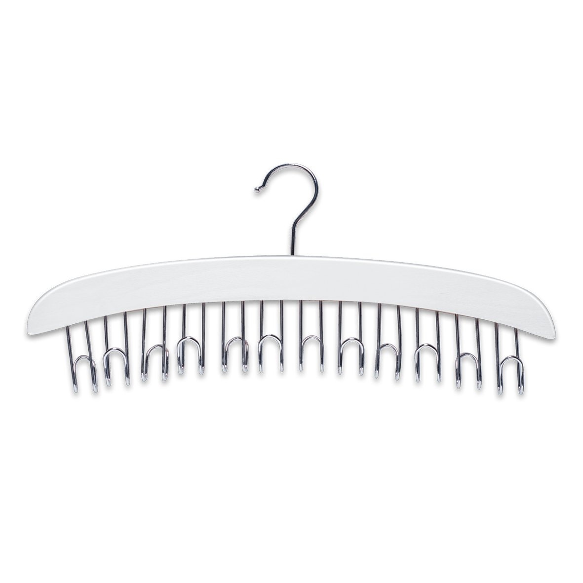 Gürtelhalter, Buche/Metall verchromt, weiß