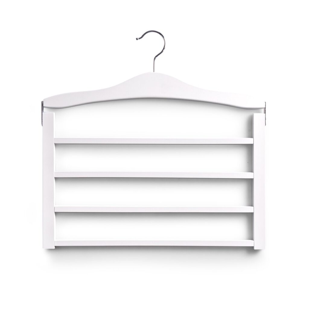 Mehrfach-Hosenbügel, Buche, weiß