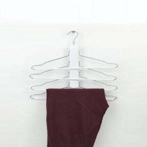 Mehrfach-Kleiderbügel, Buche/Metall, weiß