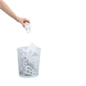 Papierkorb, Mesh, weiß