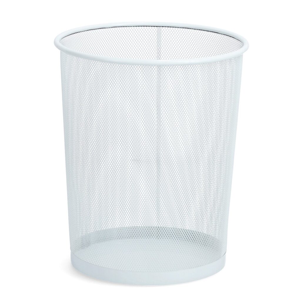 Papierkorb, Mesh, weiß