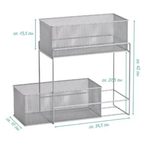 Etagenregal m. 2 Körben, Mesh