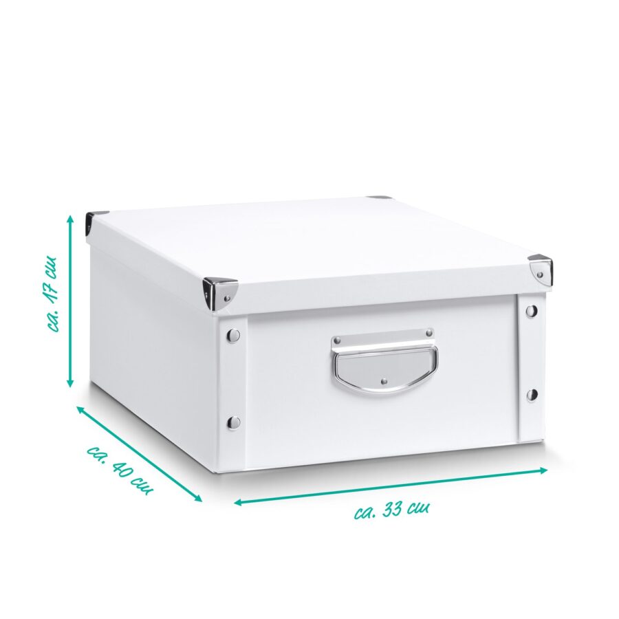 Aufbewahrungsbox, Pappe, weiß