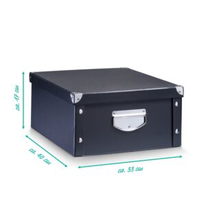 Aufbewahrungsbox, Pappe, schwarz