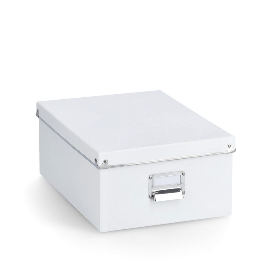 Boxen-Set, 5-tlg., Pappe, weiß