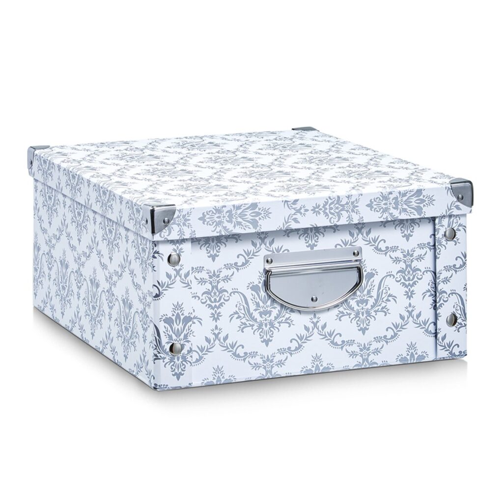 Aufbewahrungsbox "Vintage", Pappe, weiß