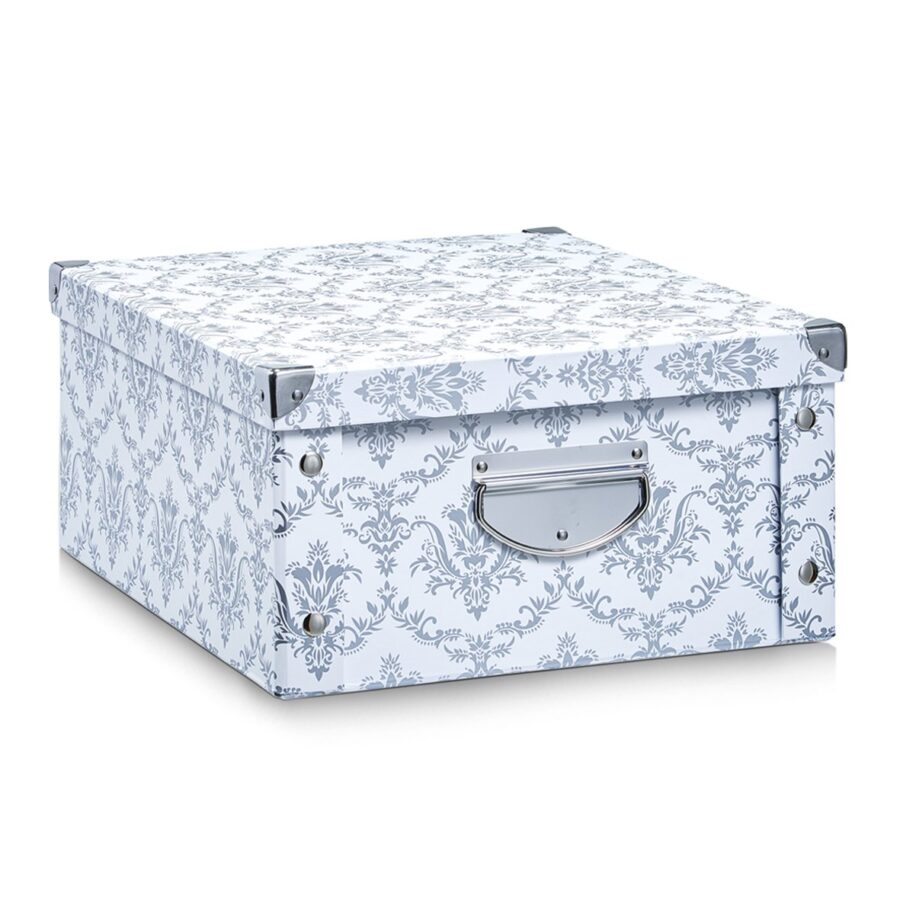 Aufbewahrungsbox "Vintage", Pappe, weiß