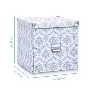 Aufbewahrungsbox "Vintage", Pappe, weiß