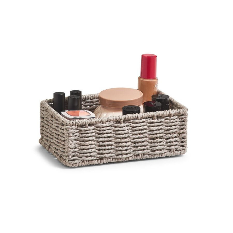 Aufbewahrungskörbchen-Set, 2-tlg., Papiergeflecht,