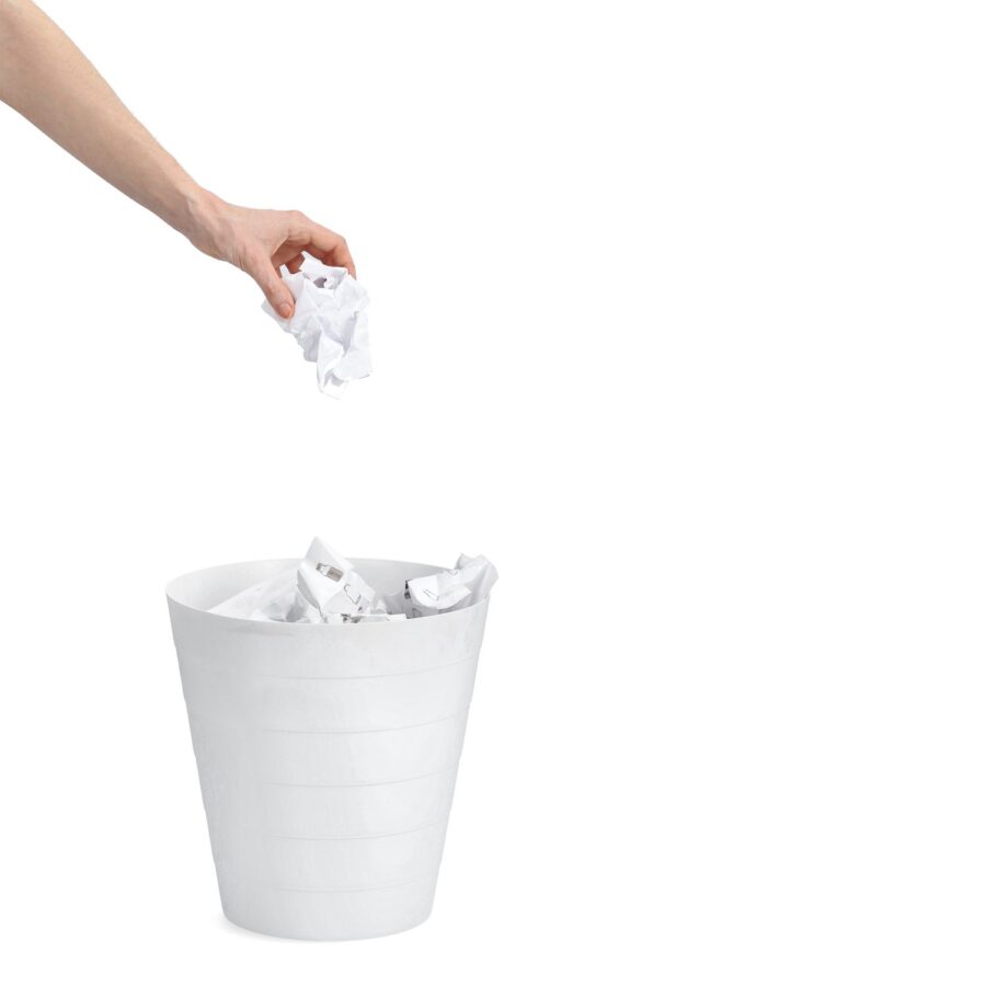 Abfalleimer, 13,5 ltr., Kunststoff, weiß