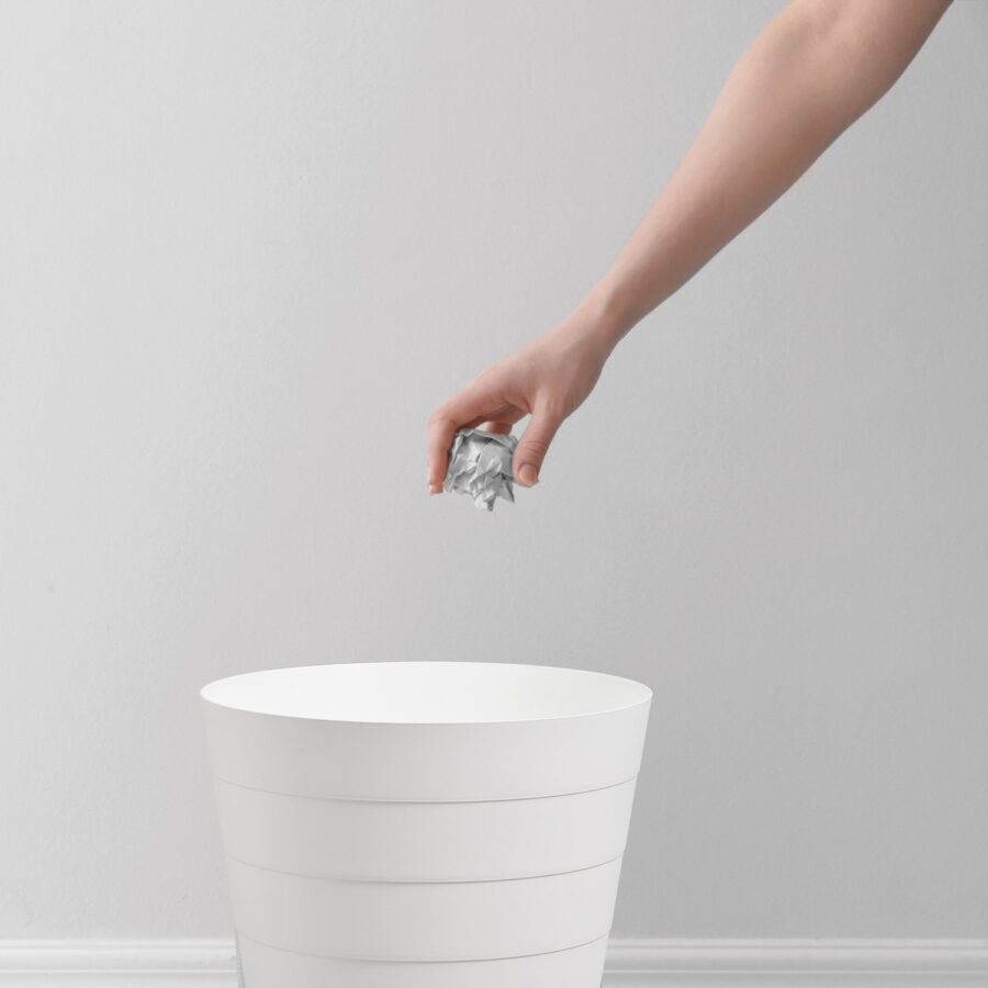 Abfalleimer, 13,5 ltr., Kunststoff, weiß