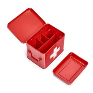 Medizinbox, Metall, rot